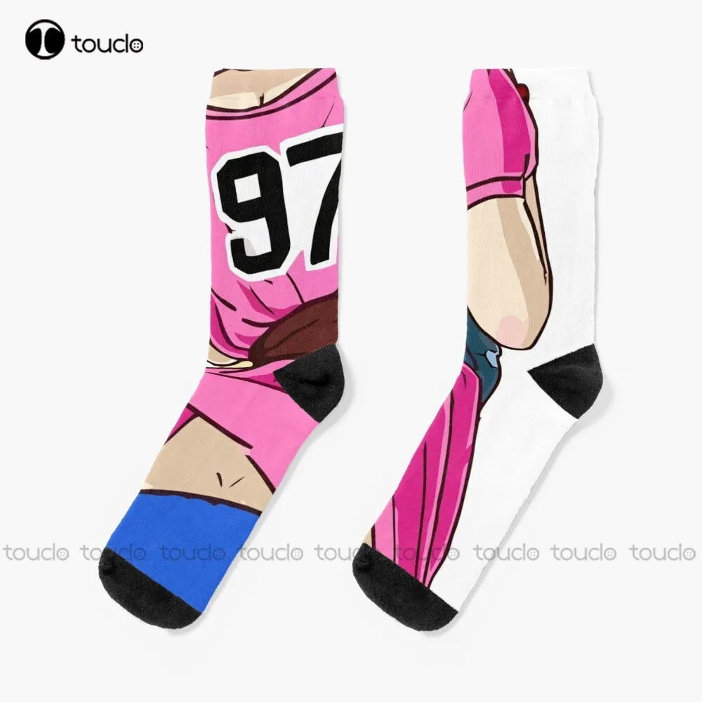 

Bulma Buu Capsule Cartoons Socks For Womens Christmas Gift Custom Unisex Adult Teen Youth Socks Women Men 360° Digital Print