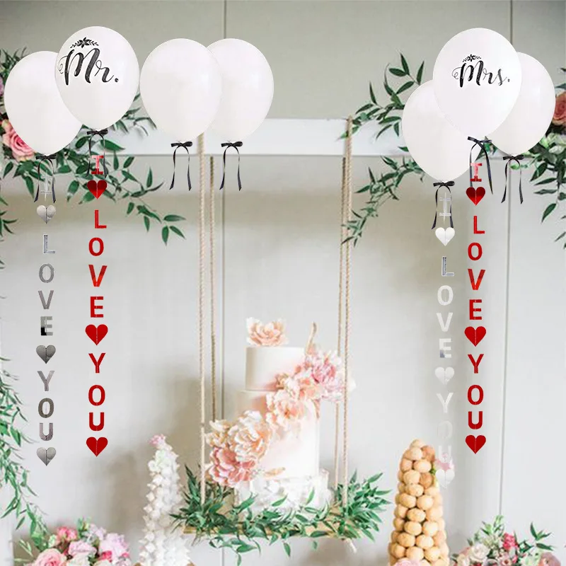 

Creative Heart Shape String Chain Banner Curtain Christmas Wedding Party Birthday Love Curtain Wedding Decoration Dropshipping