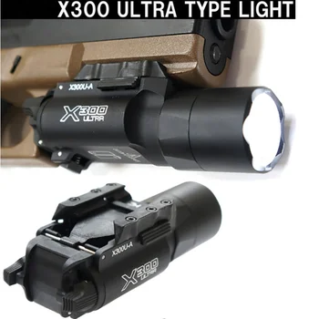 

Tactical X300 Ultra Pistol Flashlight X300U Weapon Light Softair Lanterna Military Shooting Hunting Rifle Gun Lamp Glock Light