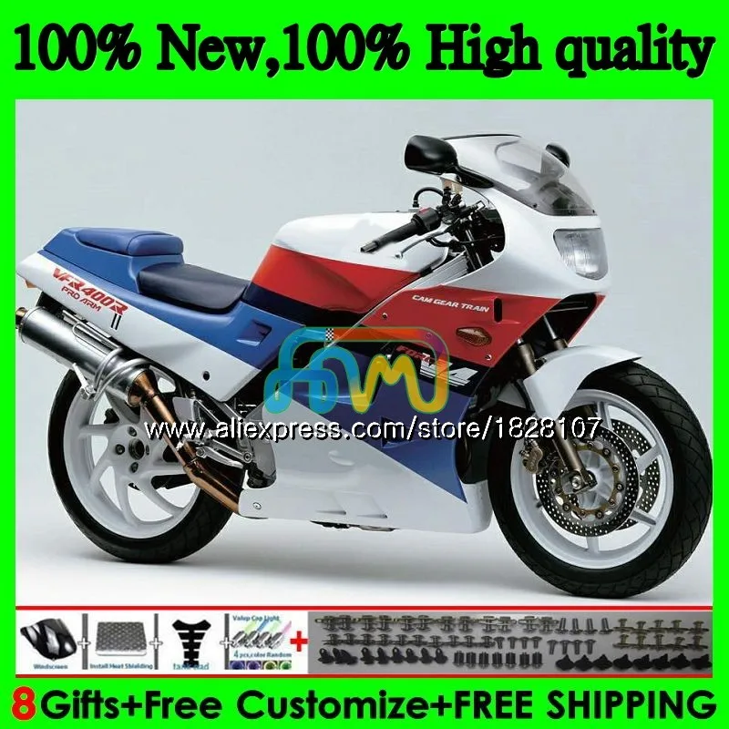 RVF400R для HONDA VFR400 R NC24 V4 VFR400R 87 88 89 90 87BS. 33 ЛРВ 400 R NC30 400R 1987 1988 синий красный Прохладный 1989 1990 обтекатель - Цвет: No. 1