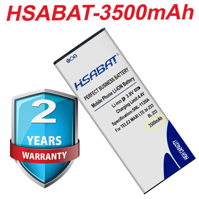 Аккумулятор HSABAT Top Brand 100% новый аккумулятор 3500 мА/ч для TELE2 MAXI LTE в наличии с