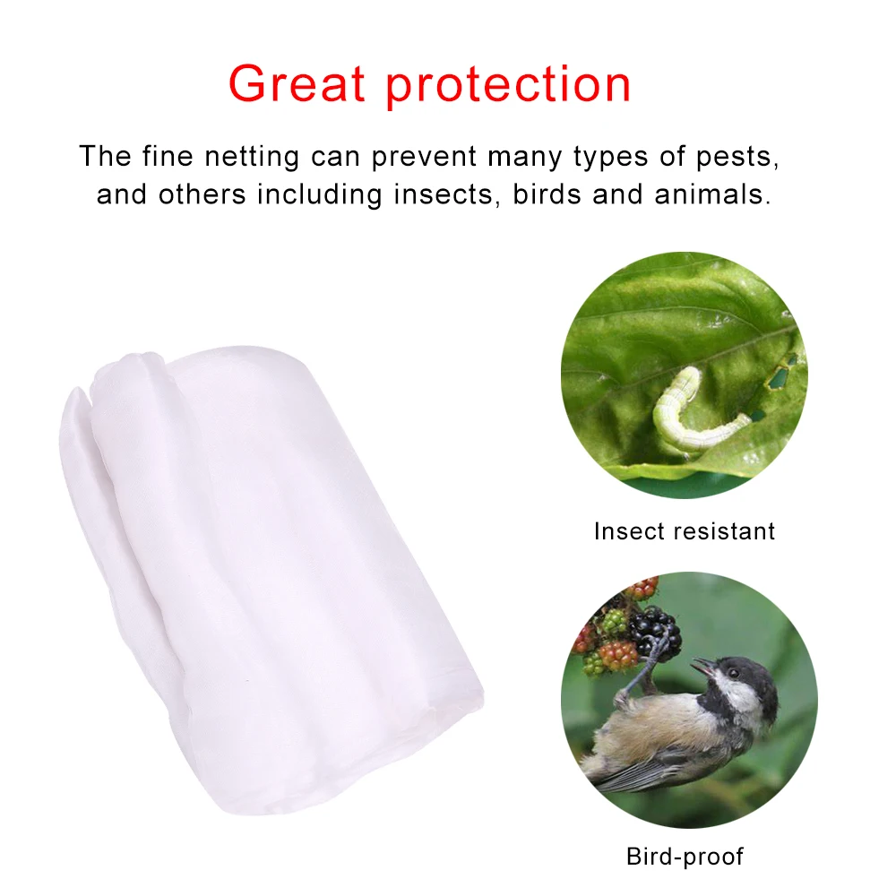 

Greenhouse Protective Net Fruit Vegetables Care Cover Insect Net Plant Covers Net Garden Pest Control Anti-bird Mesh Net