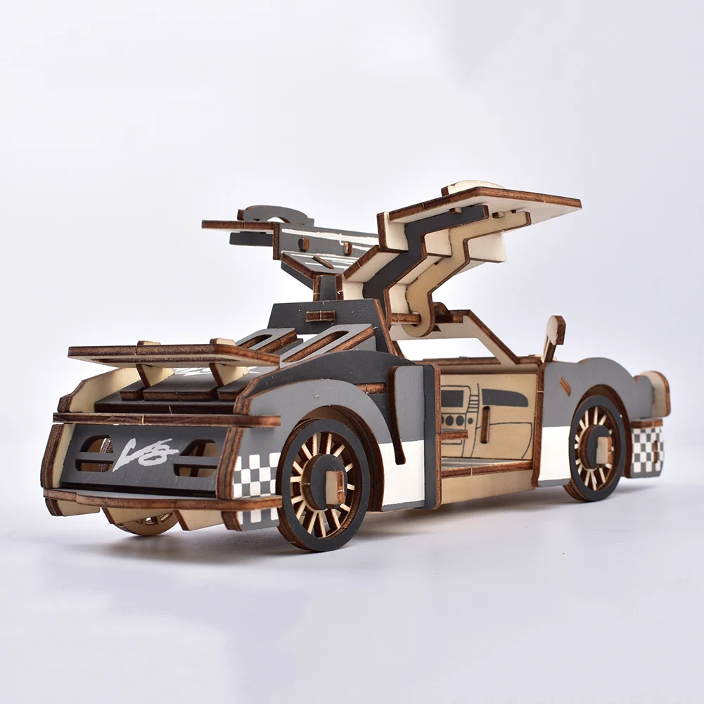 Деревянный 3D спортивный гоночный автомобиль Пазлы DIY Сборная модель обучающая детская игрушка ручная модель Лобзики игрушки подарок