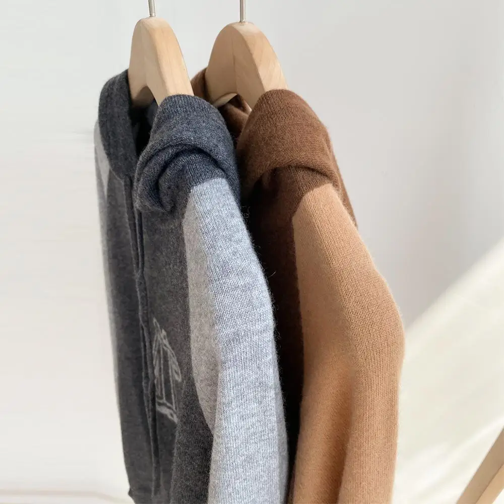100% Cashmere Womens Letter Knit Sweater Casual