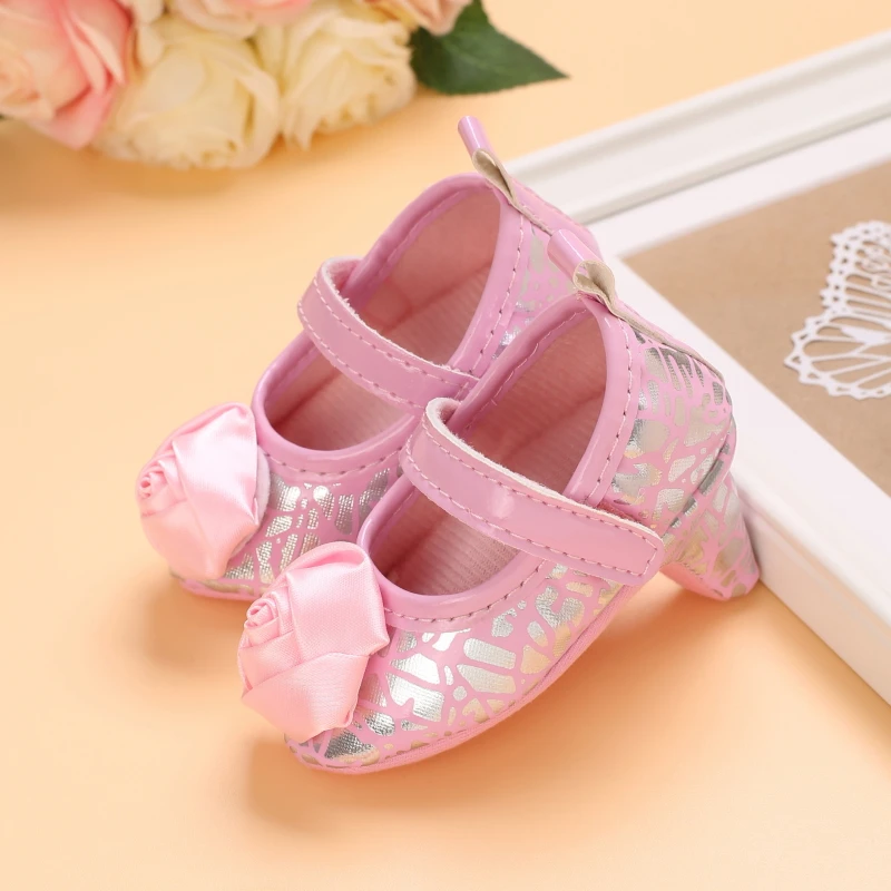 VALEN SINA 0-12M Infant Newborn Baby Girl High Heels Shoes Princess Bow First Birthday Party Shoes Photo Props Shoes