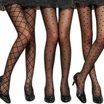 

Women Print Tights Sexy Black Pantyhose Nylon Anti Hook Elastic Fishnet Mesh Skinny Medias Stockings Summer Lingerie Hosiery