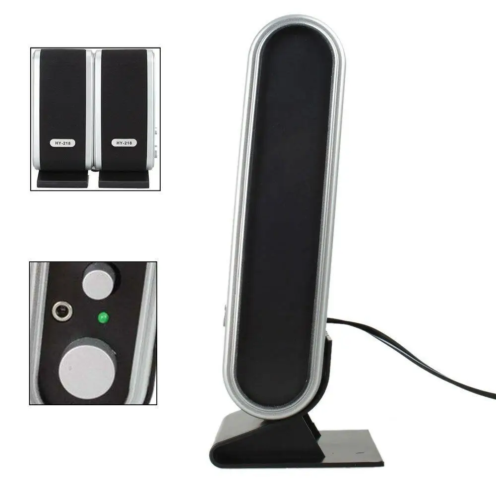 

TWISTER.CK 2 Pcs USB Power Computer Speakers Stereo 3.5mm with Ear Jack for Desktop PC Laptop