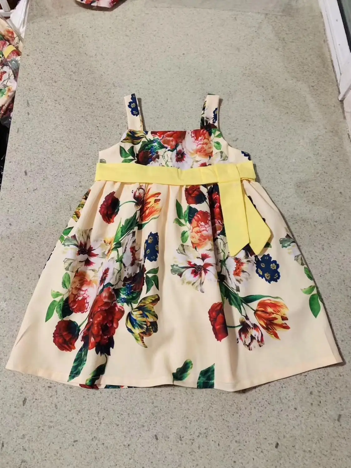 Весенне-летнее платье с принтом для девочек, детские платья, размеры 90-150 см