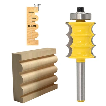 

Three Ball Beading Knife Router Bits 1/4 Handle Wood Milling Cutter Timming Machine Engraving Machine Woodworking Cutter Tool