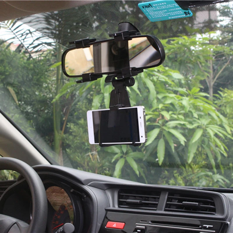 Автомобильный держатель для телефона зеркало заднего вида держатель для iPhone huawei samsung gps регулируемый держатель для смартфона
