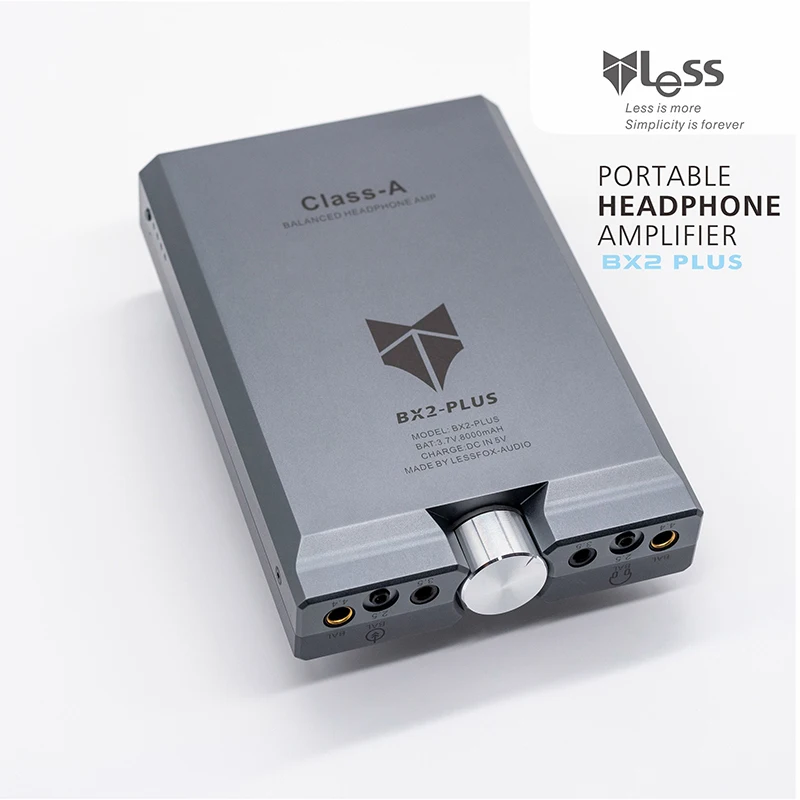 1 PCS Portable LESS BX2 PLUS dual channel output HI END AMP Full balance earphones and headphone amplifier with leather case
