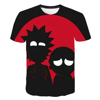 

3D baby boys t-shirt Rick Morty Anime Crazy scientist child cartoon camisetas kids girls clothes summer Tops Fashion street Tees