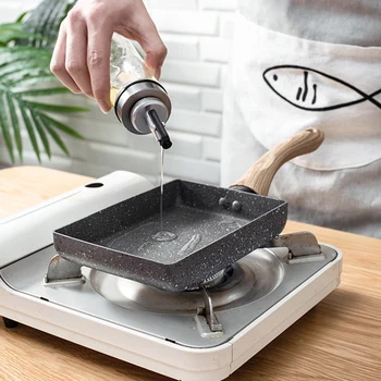

Frying Pan Tamagoyaki Omelette Black Non-Stick Pan Fry Egg Pan Pancake Kitchen Pot Only Use for Gas Cooker
