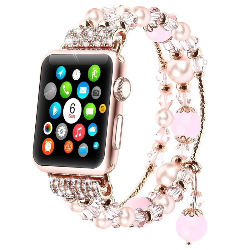 Агатовый ремешок для часов Apple Watch 1 2 3 4 ремешок женский модный браслет для IWatch 38 мм 40 мм ремешок для часов