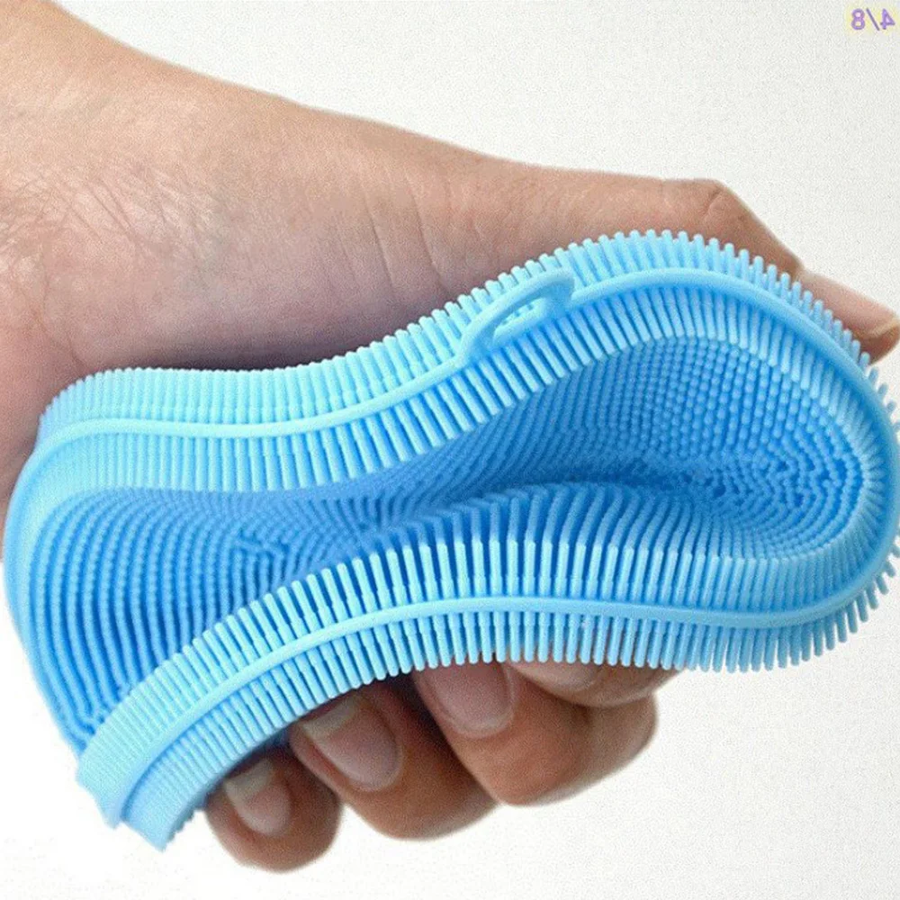 

Kitchen Accessories Silicone Dish Washing Brush Bowl Pot Pan Wash Cleaning Brushes Cooking Tool Cleaner Sponges Scouring Pads