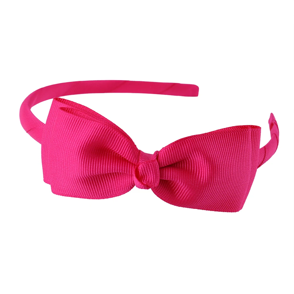 Meimile toddler new girls headbands hoop hair accessories with bow cute colorful headwear to kids with dress