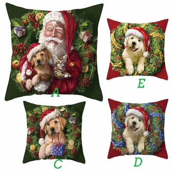 

Christmas Cotton Linen Cushion Cover Throw Pillow Case Sofa Home Decor christmas decorations for home housse de coussin