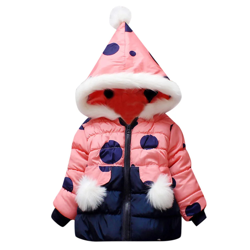 

2019 New Kids Baby Winter Cartoon Coat Cloak Jacket Thick Warm Hooded Cute Outerwear Long Sleeve Clothes For 6-24M Children