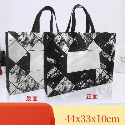 7 Coated Non-woven Printing Pattern Clothing Tote Garment Custom Eco Laminating Packaging Bag High Grade Shoe Box Cosmetic Gift Ad - Цвет: 7