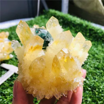 

Natural Ghost Phantom Quartz Crystal Cluster rock stones and crystals mineral reiki Healing Specimen Home deco