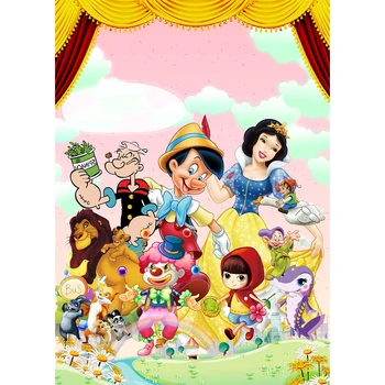 

Cartoon Movie Princess Birthday Party Decorations Backdrop Newborn Children Baby Photo Backgrounds