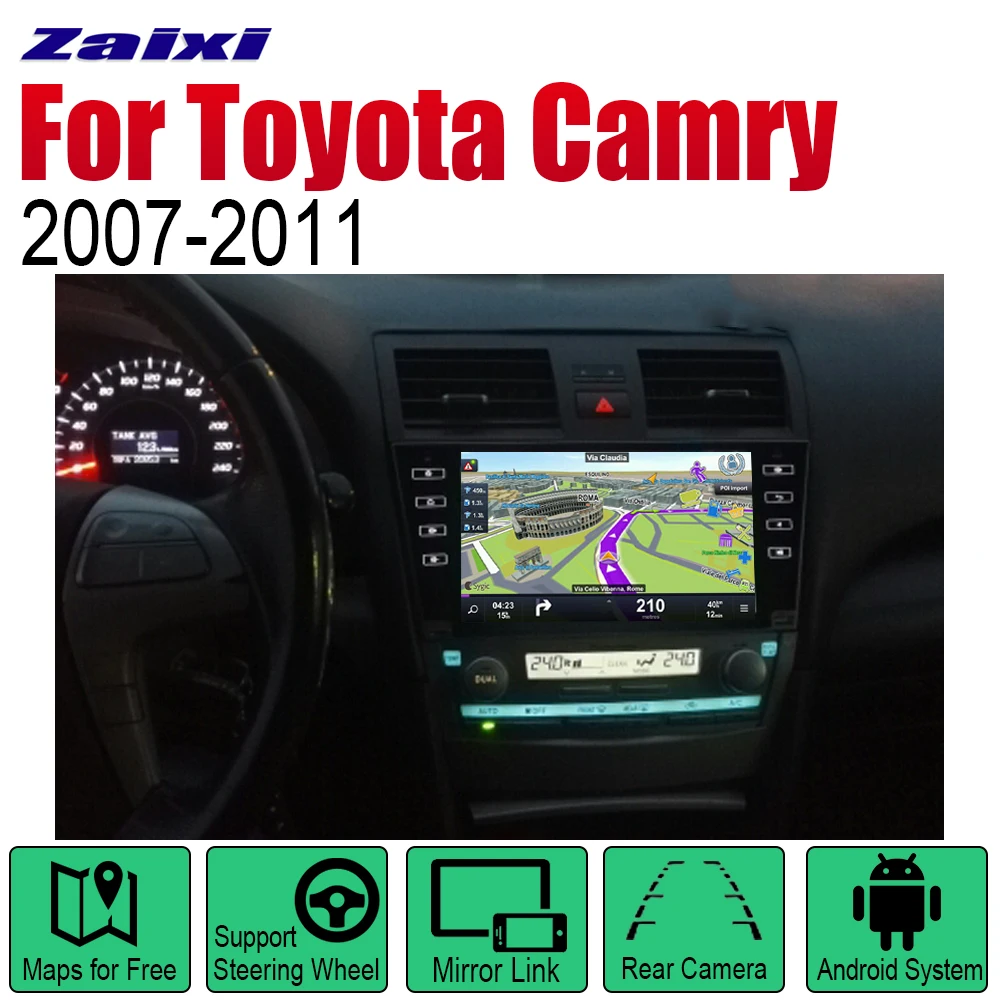 Автомагнитола ZaiXi 2 Din Android Автомобильный плеер для Toyota Camry 2007~ 2011 gps Навигация BT Wifi карта мультимедийная система стерео