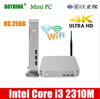 

GOTHINK mini pc with wifi 8G 256G Intel Core i3 2310M Dual-core four-threaded 2.1Ghz Win XP WIN7 / 8/10 LINUX pocket pc 4K HDMI