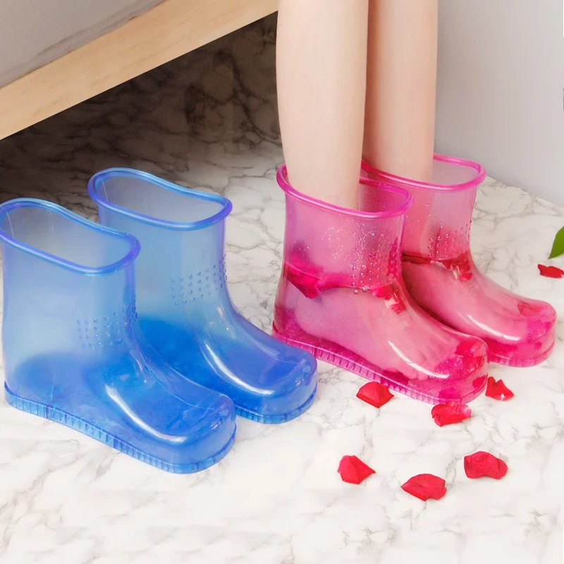

Women Foot Soak Bath Therapy Massage Shoes Relaxation Ankle Boots Acupoint Sole Portable Home Feet Care Hot water1