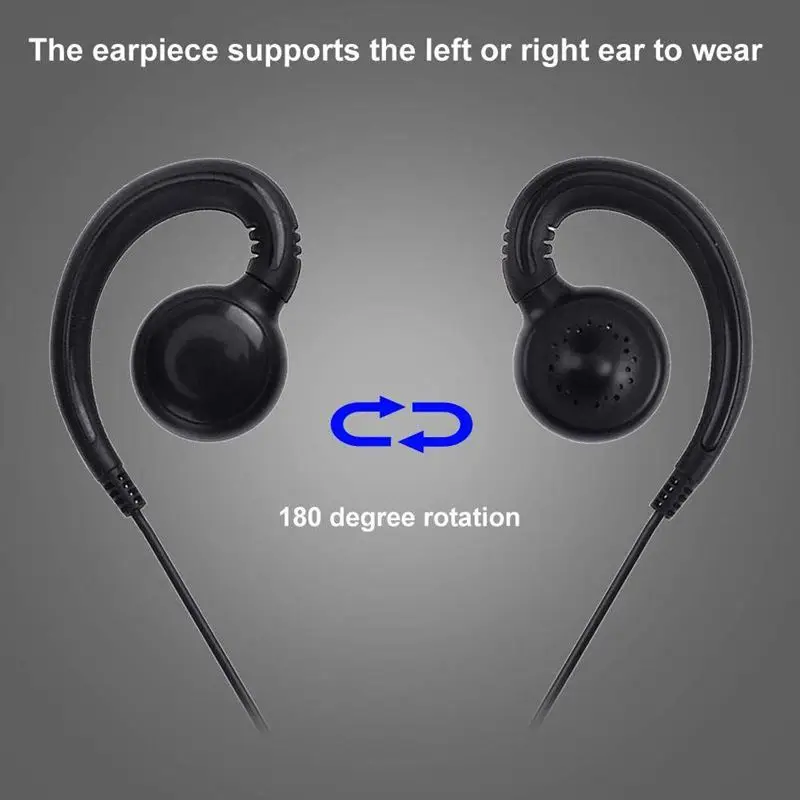 IG-Two Way Radio Security Clip-Ear Headset Earpiece For Midland GXT400