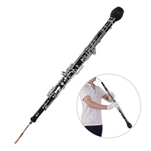 Muslady Professional English Horn Alto Oboe F Key Synthetic Wood Body Silver-plated Keys Woodwind Instrument with Gloves Case