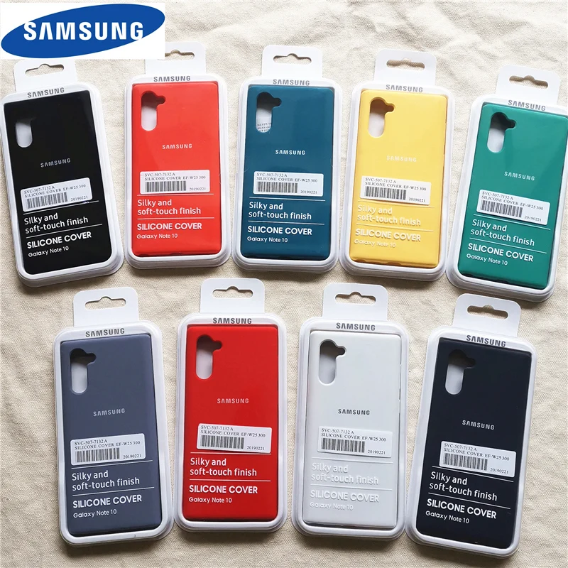 

Samsung Galaxy Note 10 Plus Case Original Ofiice Silky Solf-touch Liquid Silicone Shell Cover For Note 10 10+ Pro Plus With Box
