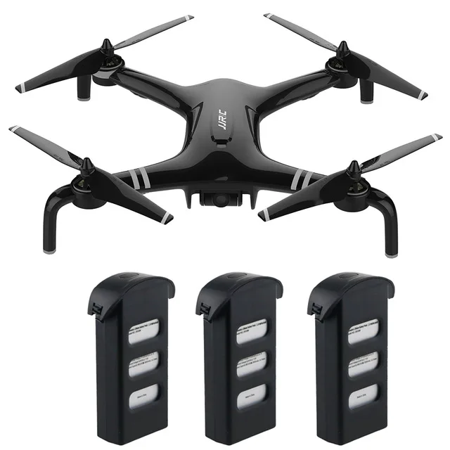 JJRC X7 Квадрокоптер Дрон 5G-WiFi FPV gps 1080P HD камера дистанционный Радиоуправляемый Дрон Квадрокоптер высота Удержание один ключ взлет и посадка - Цвет: Black 3 batteries