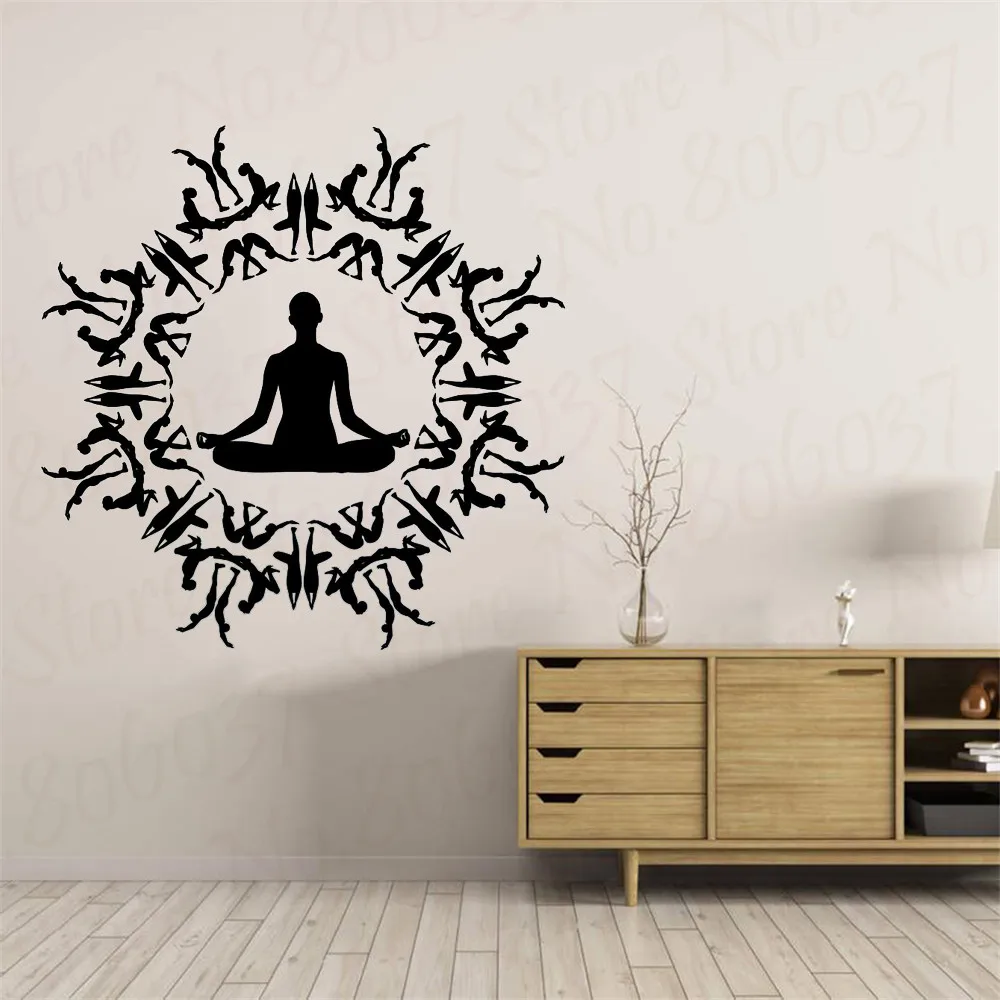Premium Vector | Two people doing yoga in black and white with the words  yoga on the bottom.