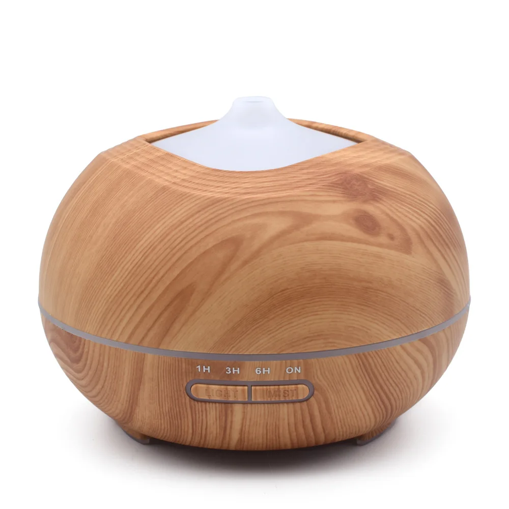 Wood Grain Aroma Diffuser 400 Ml Humidifier Creative Ultrasonic Household Air Atomizing Machine Small Appliances Wholesale
