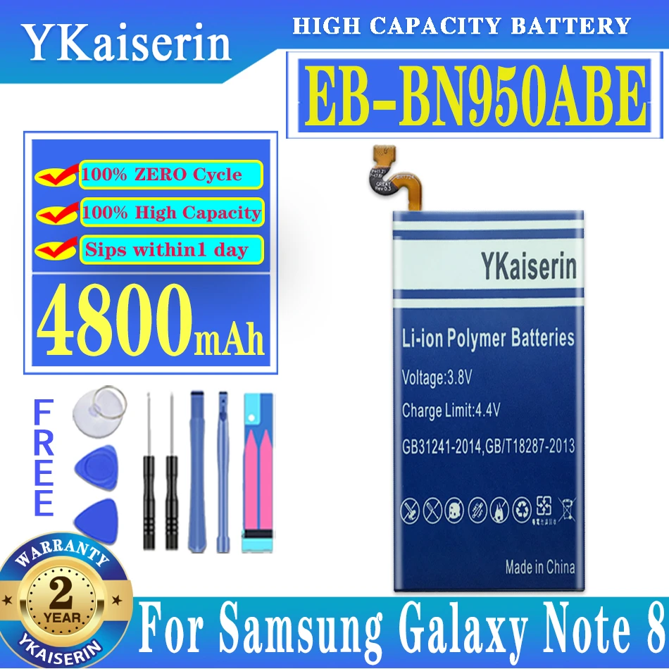 

Аккумулятор Note8 N950 4800 мАч для Samsung Galaxy Note 8 N950 EB-BN950ABE N950FD N950U/U1 N950W N950N N9500 N9508 N950D