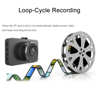 

Portable Car Camera 170° DVR 1080P HD 3Inch Durable Dash Cam Driving Recorder Universal