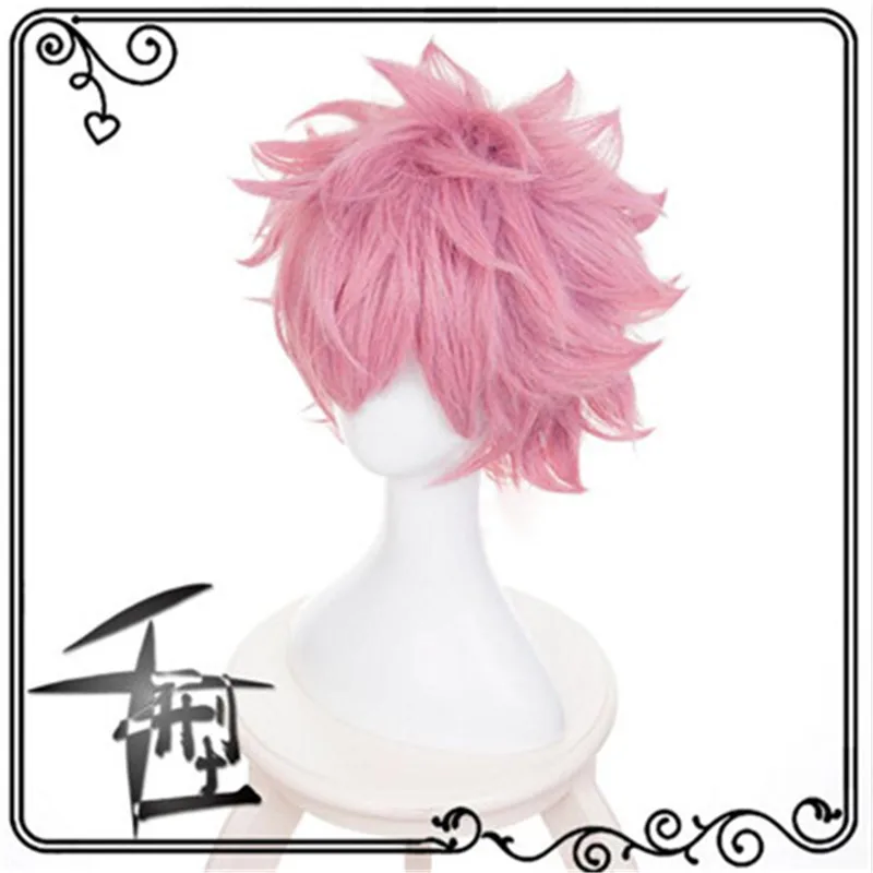 Мультфильм Аниме My Hero Academy периферийный парик Ashido Mina Хэллоуин маскарад Вечерние реквизит для представления аксессуары розовый парик