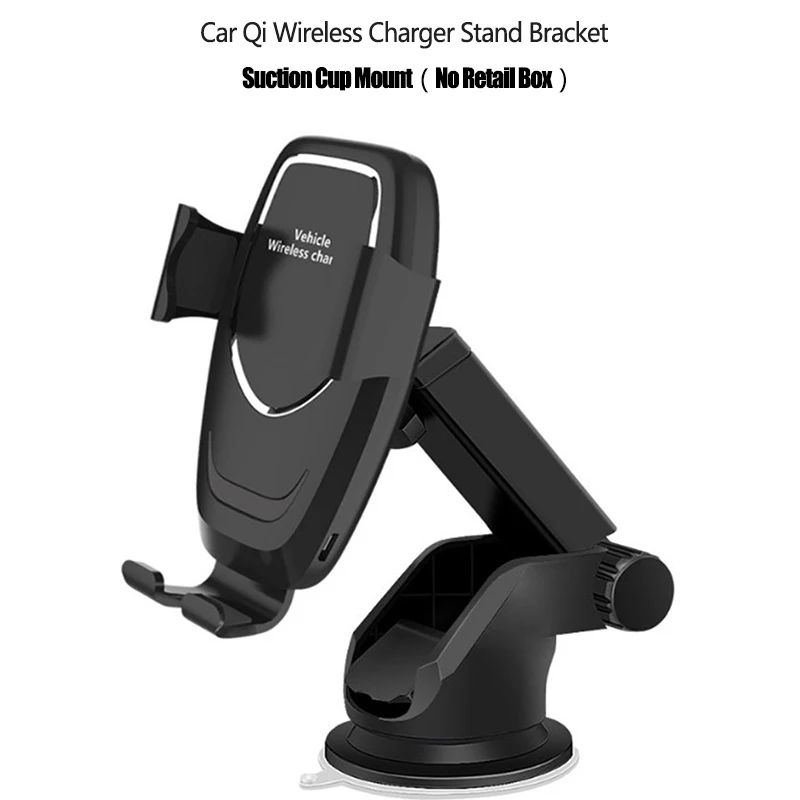 Car Wireless Charger Holder for iPhone 11 Pro Xs Max XR X for Samsung S10 S9 Note 10 9 Plus Qi Wireless Fast Car Charging Stand - Цвет: Suction Cup Mount