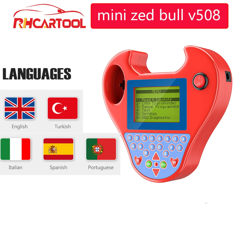 OBD2 Mini Zed bull V508 Auto Key Transponder Programmer Pocket Type No Tokens Login Smart key copy Chip auto tool | Автомобили и