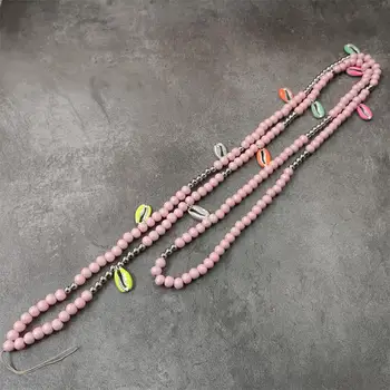 

Wood Bead Neck Necklace Strap Lanyard U Disk Work Card Mobile Cell Phone Chain Straps Keychain phone Hang Rope Jewelry