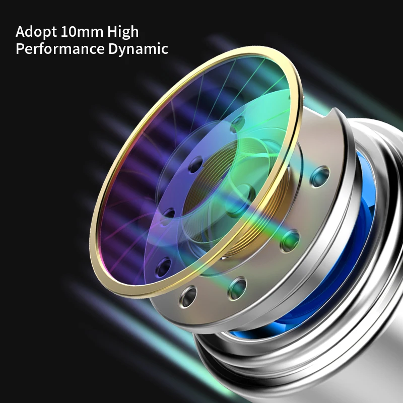 3.5mm Earphones With Mic Dual Drive Stereo Wired Earphone In-Ear Sport Portable Headset In-Ear