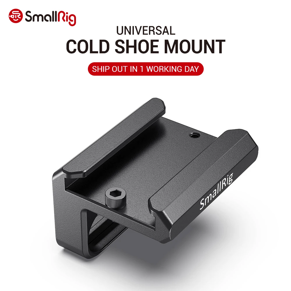 

SmallRig Cold Shoe Mount Camera Shoe Mount Adapter for Lights, LED Monitors, Microphones, Audio Recorder DIY Attachment 2736