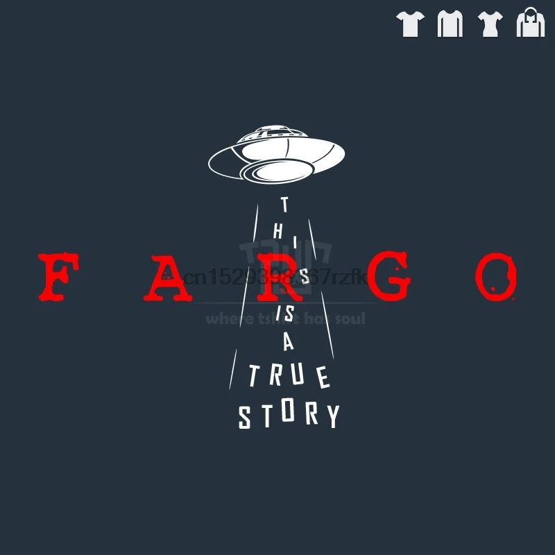 Футболка Fargo s2 с оригинальным дизайном НЛО из 100% хлопка | Мужская одежда