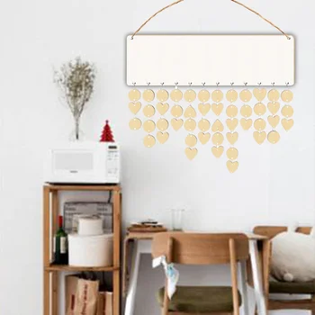

DIY Wooden Calendar Family DIY Specical Date Record Sign Blank Reminder Board Creative Home Wall Calendar Hanging Decor Gifts