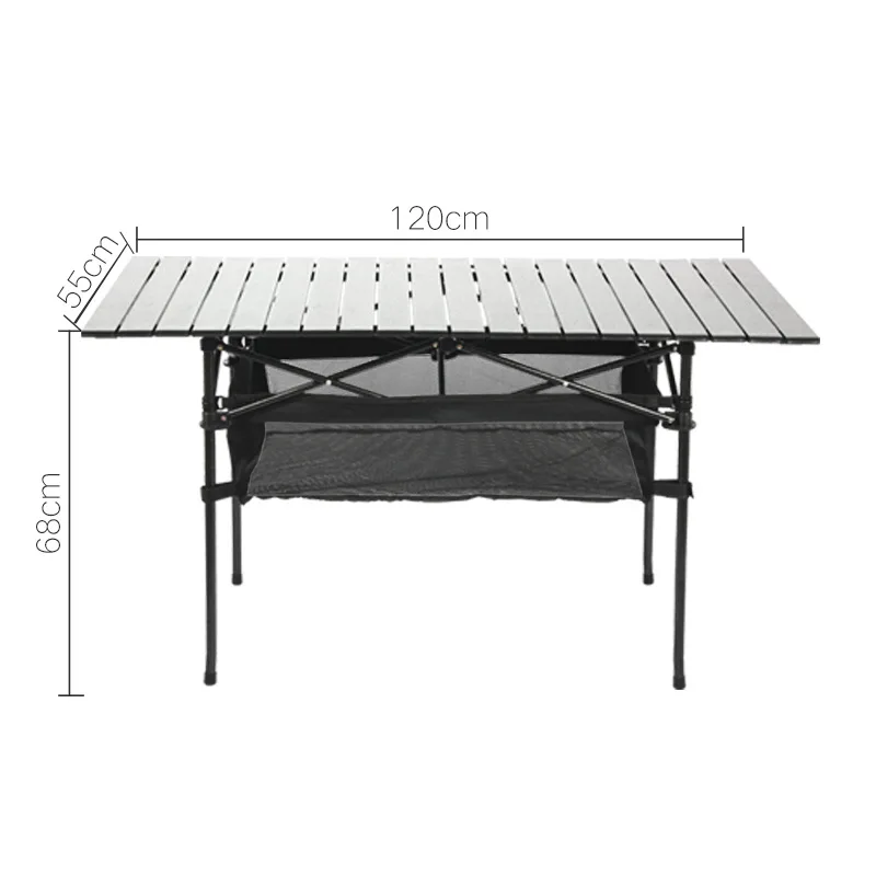 120x55x68 см Открытый Стол складной портативный Кемпинг квадратный складной столик больших размеров, для грилей алюминиевый стол из алюминиевого сплава Прочный Стол