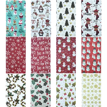 

23cm Christmas Gift Bags Large Christmas Goods Cake Snack Candy Packaging Xmas Tree Snowflake Santa Claus Cookies Paper Bag