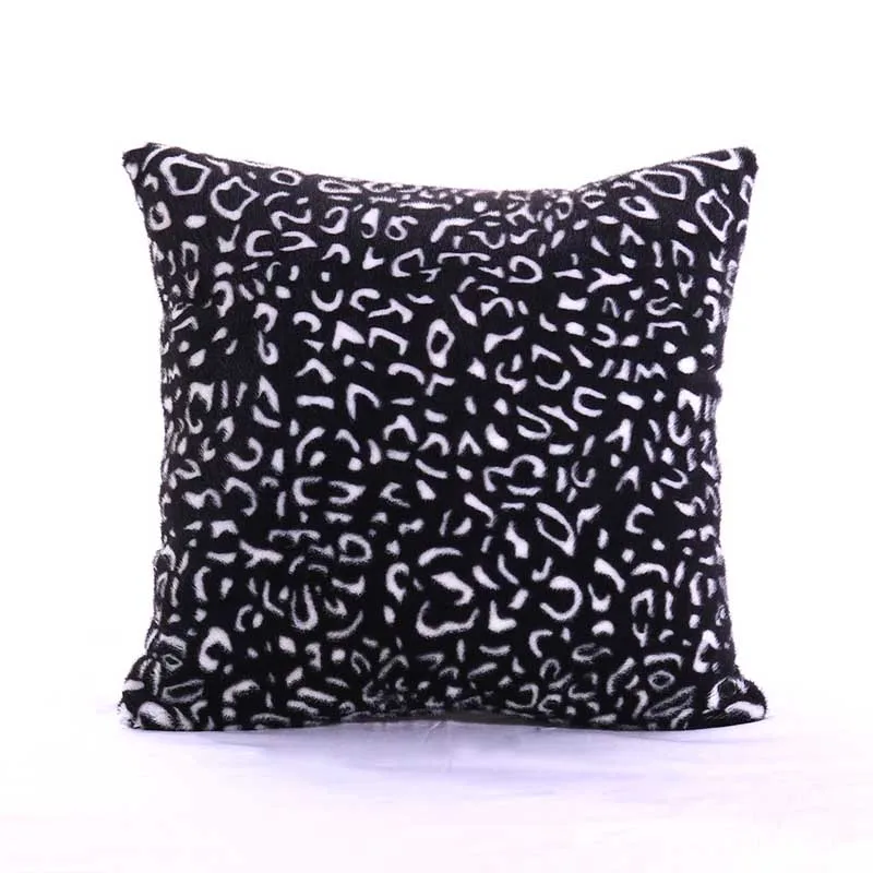 Квадратная подушка для дивана в скандинавском стиле, леопардовая клетка, короткая плюшевая подушка для дивана, подушка для талии, моющаяся подушка, домашний декор - Цвет: 3
