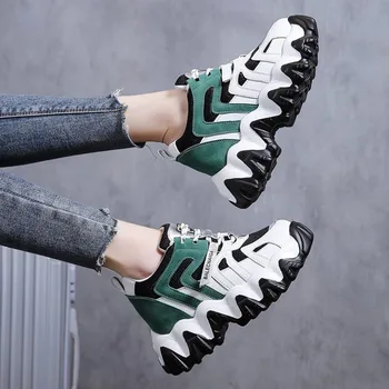 

2020 Woman Platform Sneakers Brand Wedges Shoes for Women Designers Fashion Ladies 8cm Height Increasing Casual Shoes Female