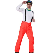 Мужские теплые зимние штаны толстые теплые спортивные лыжные мужские комбинезоны водонепроницаемые мужские сноубордские брюки для мужчин