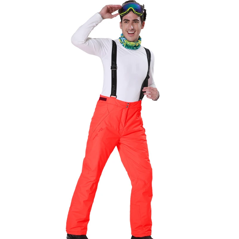 

2019 Men's Warm Winter Pants Thick Warm Sport Skiing Man Overalls Waterproof Outdoor Male Snowboarding Trousers for Men